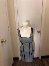Le Lis Gray Shimmer Effect Building Details Mini Dress XS Sleeveless Shift NWT