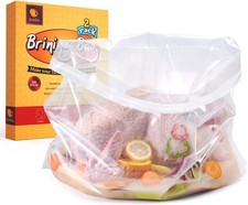 🔥Brine Bags for Turkey, 26"×22", 2 Pack Double Zipper Lock Thicker Brine Bags🔥