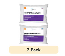 2 pack Mainstays Comfort Complete Bed Pillow, Standard/Queen