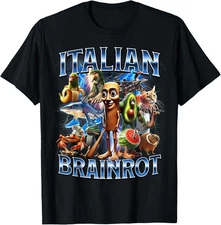 Funny Italian Brainrot Meme Collage Character Unisex T-Shirt