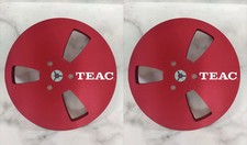 One Pair silvery TAPE REEL TEAC 7" inch Light Metal Aluminum Take Up Reel