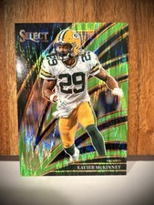 2025 Panini Select - Club Level Xavier McKinney #266 Neon Green Shock Prizm /699