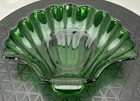 Vintage Anchor Hocking Emerald Green Glass Sea Shell Trinket Dish 7"