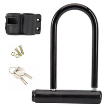 Bicycle U Lock Portables Mini Bike Wheel Lock With Key Anti-theft Safety