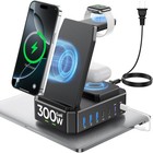 300W Charging Station for Multiple Devices Apple,10 in 1 Wireless Charger for...