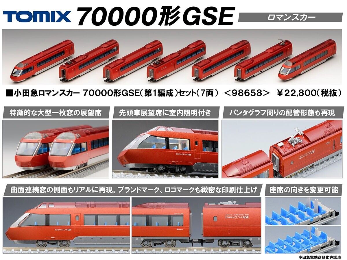 ★TOMIX98658 7両セット小田急ロマンスカー70000形GSE第1編成鉄道