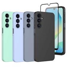 For Samsung Galaxy A16 5G Phone Case Slim Silicone TPU Cover + Screen Protector