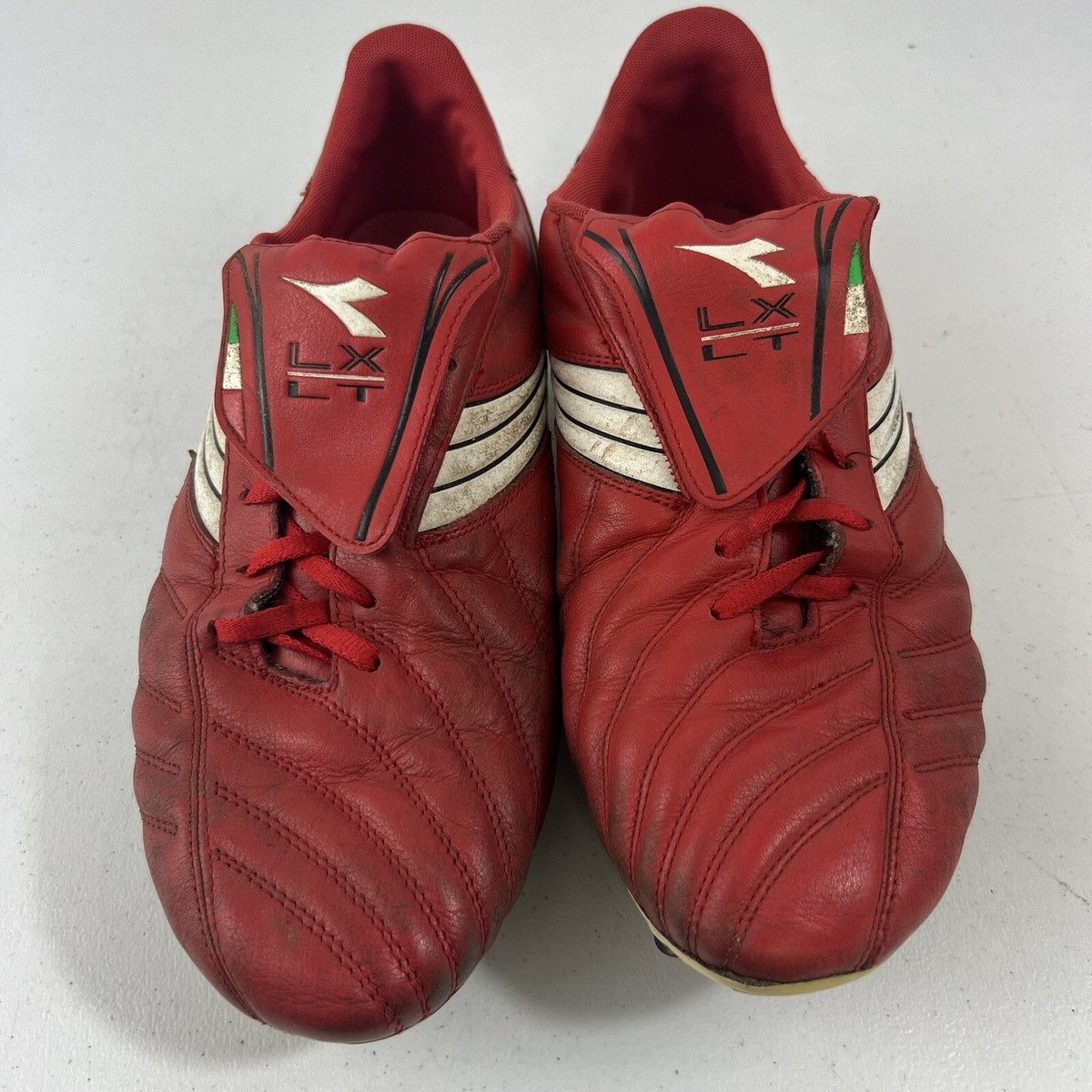 DIADORA LX LT Red Leather Soccer Cleats Size 11.5 Rare | eBay