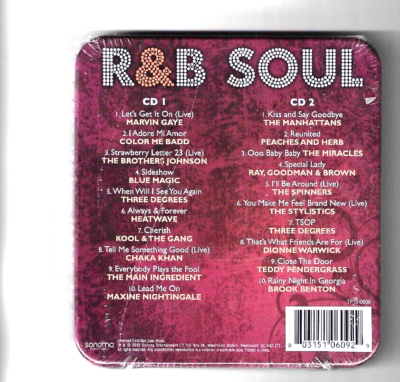 Collectors Edition R & B SOUL Music CD's - 20 Songs - Hinged Tin