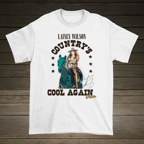 New Popular Lainey Wilson Country's Cool Again Tour 2024 Signature Shirt - Afbeelding 1 van 3