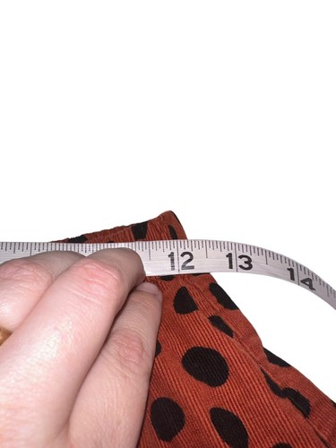 Hanna Andersson Girls Tiered Corduroy Skirt Sz 150 Or 12 Brown Black Polka Dot - Picture 4 of 5