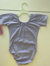 Girls Short Sleeve Dance Leotard IC 6x/7 Lavender; Black XSC 2-4 
