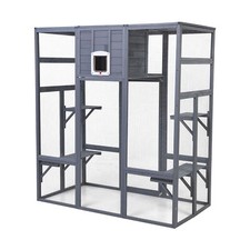 70  Super Large Cat Cage Wooden Cat House Enclosure Insulated Outdoor