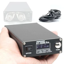 AT100M Pro Antenna Tuner 1.8Mhz-30Mhz Automatic Manual Tuning 100W Power Meter