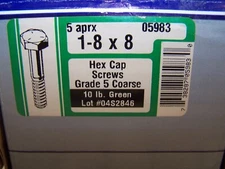 Midwest Fastener 1"-8 x 8" Hex Cap Screw Grade 5 Coarse (Qty 6/10Lb)
