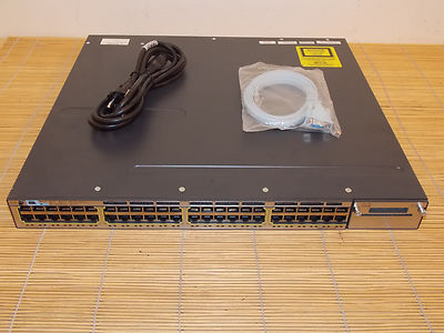 Cisco Catalyst WS-C3750X-48T-S Stackable 48x Port GIGABIT Switch Single PSU