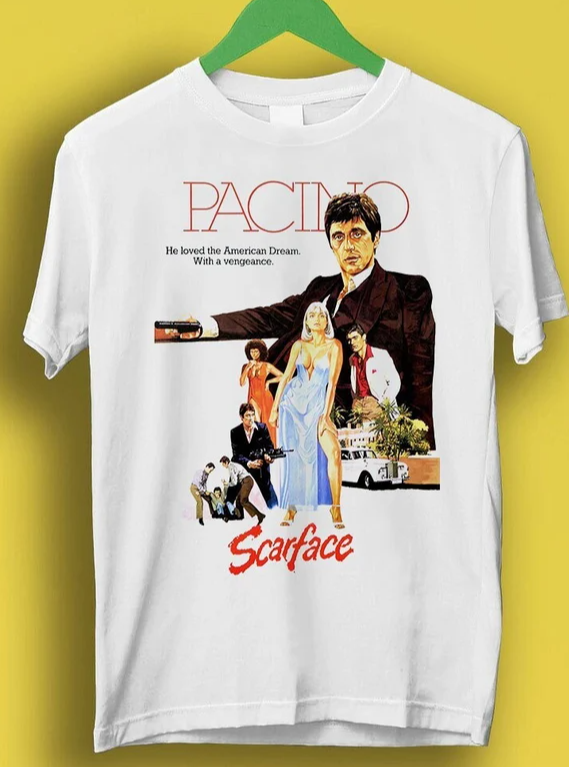 Scarface Al Pacino Gift Funny Meme Tee Style Unisex Tshirt Game Cult Movie Music