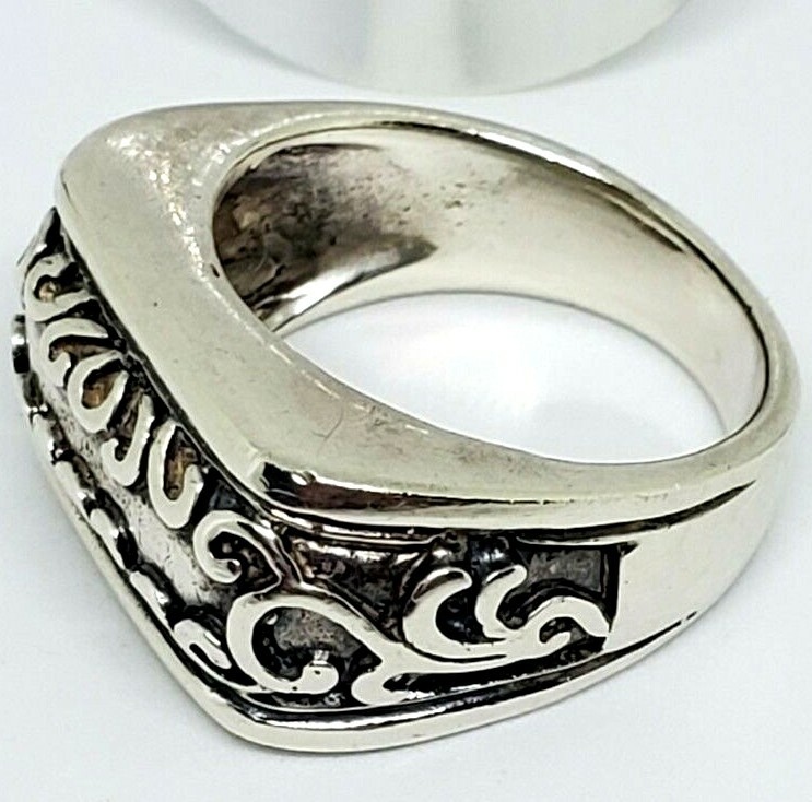 VTG Rectangle Front Delicate Scroll Work Statemen… - image 12