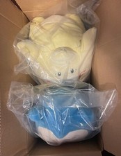 Pokemon Center Exclusive 12" Snorlax and Togepi Squishmallows In Hand