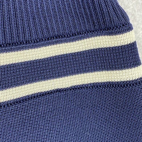 CRISSA Linea Italiana Dress S Sweater Knit Ribbed Square Neck Sweater Blue Italy - Picture 7 of 17
