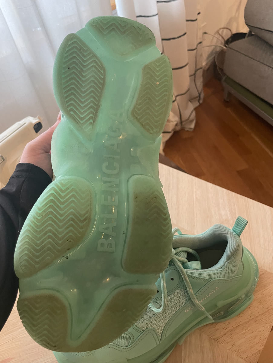 Balenciaga Triple S Clear Sole Trainer Mint Green 40 | eBay