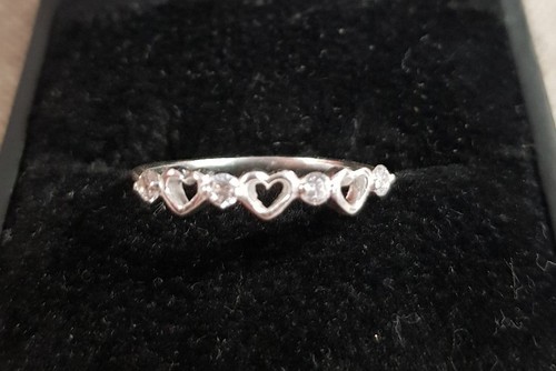 Bague Vintage En Argent Massif Avec Motif Cœur - Occasion, Style Rétro Unique