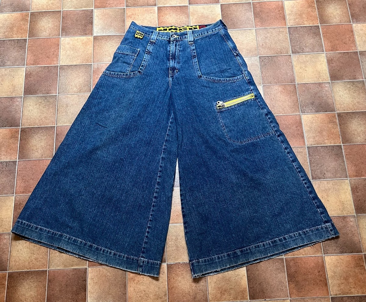 JNCO ブルーデニム JNCO ブルーデニム Vintage Y2K Raw Blue Baggy Embroidered Denim