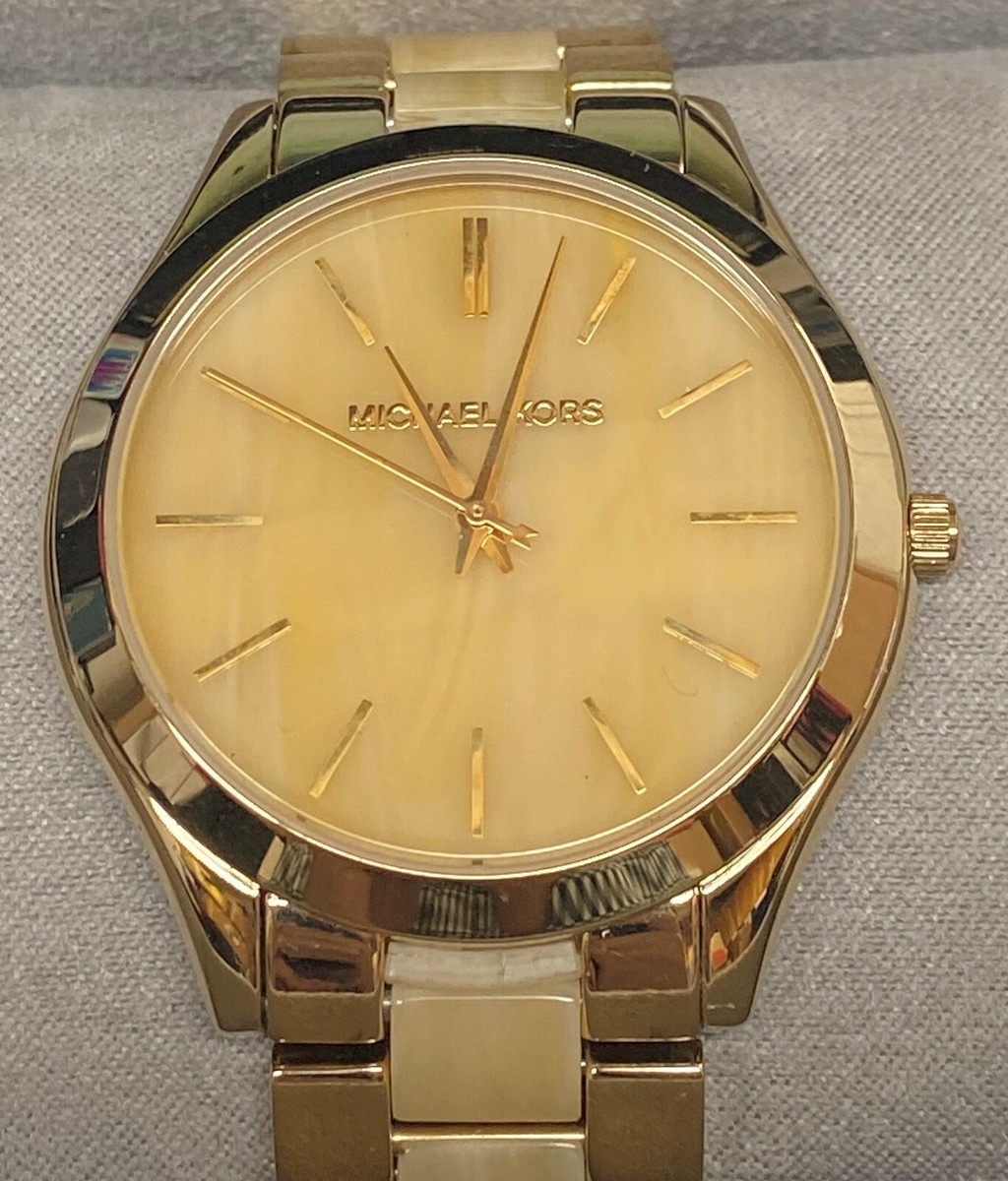 Michael Kors Women's Runway Horn Gold-Tone Stainless Steel