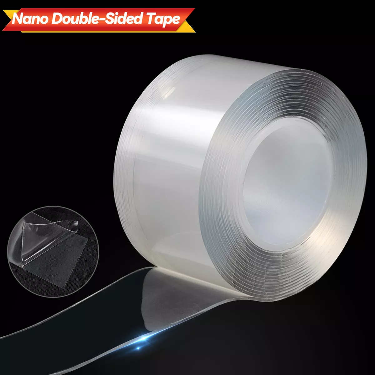  Double Sided Adhesive Nano Tape,Transparent Strong