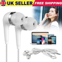 2X Universal 3.5mm Earphones Headphones Jack Free Wired In Ear Bud Single Button