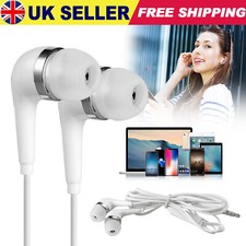 2X Universal 3.5mm Earphones Headphones Jack Free Wired In Ear Bud Single Button