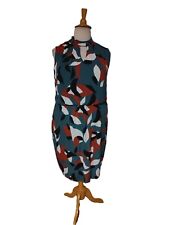 NINE WEST Sleeveless Abstract Print A-Line Dress-3X