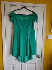 SHEIN Curve Green Off Shoulder Dip Hem Occasion Party Dress Plus Size 1xl 18