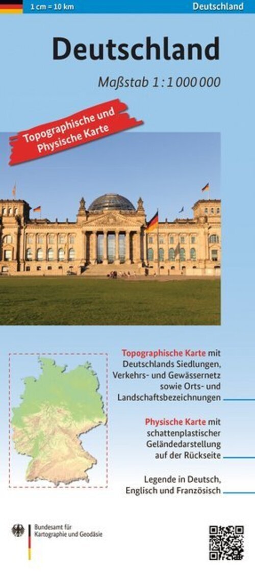 Thumbnail - Deutschland 1: 1 000 000 | (land-)karte | Deutsch (2019) | Gefalzt