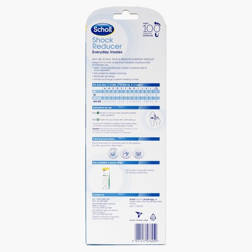SCHOLL SHOCK REDUCER DAILY INSOLE EVERYDAY SCH INSOLES - Picture 2 of 4
