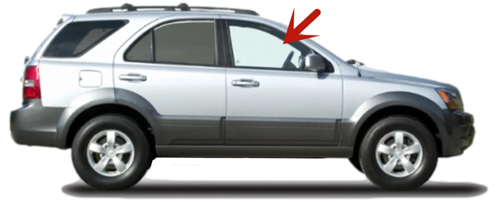Se adapta a Kia Sorento 2003-2010 lado del pasajero puerta delantera derecha ventana vidrio Foto 2 de 4