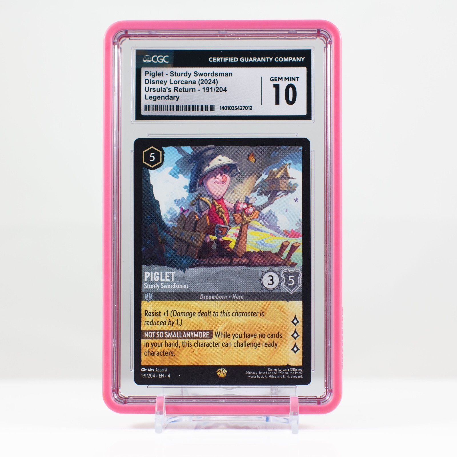 Disney Lorcana Piglet #191 Legendary Ursula's Return - CGC 10 Gem Mint