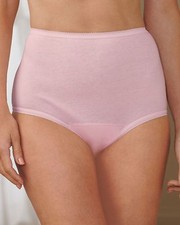 WEAREVER Polyester/Cotton Sanitary Full-Cut Pink Brief Plus Size 3/XL