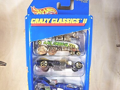 Hot Wheels Classics シリーズ2 ミニカーセット 1997 Hot Wheels CRAZY CLASSICS II 5 Pack RailRodder/RigorMotor