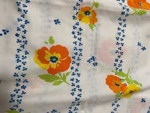 Vintage 70s Pillowcase Standard Size Multicolor Floral - Picture 6 of 8