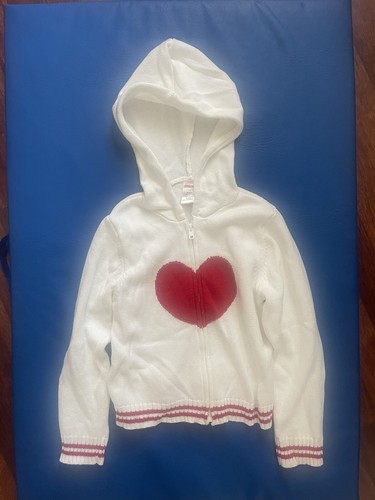 Gymboree Jugend Strickjacke mit Kapuze Herz Pullover weich Größe 7
