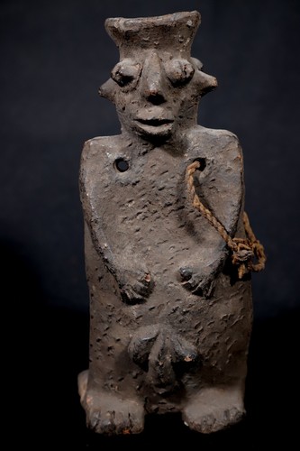 Art Africain - Ancienne Statue Janus en Terre Cuite de Devin Junkun - 20 Cms - Photo 5 sur 12