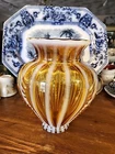 9.1/4 " Fenton art glass opalescent drape vase large original label