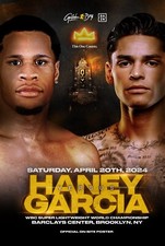 2 Posters: Devin Haney vs Ryan Garcia 2024 Licensed On-Site Posters; 12×18