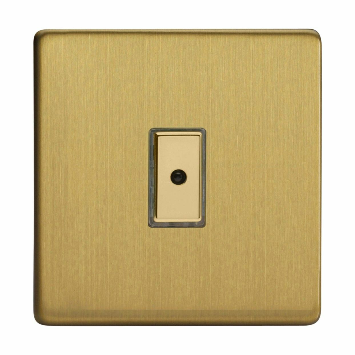 Varilight JDBE101S Screwless Brushed Brass 1 Gang Remote/Touch Master LED Dimmer