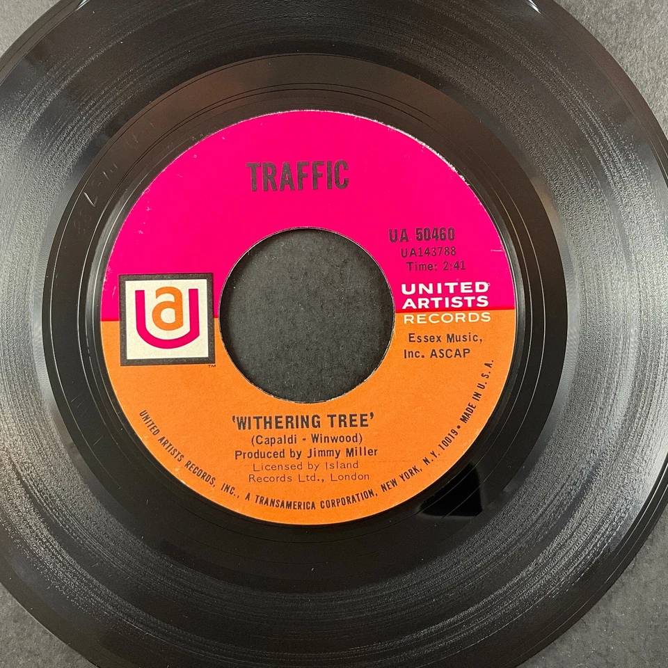 Traffic, Feelin' Alright? / Withering Tree, 7" 45rpm, Vinyl NM - Image 2 of 2