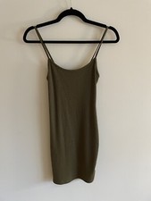 Urban Outfitters Green Ribbed Bodycon Dress Mini XS