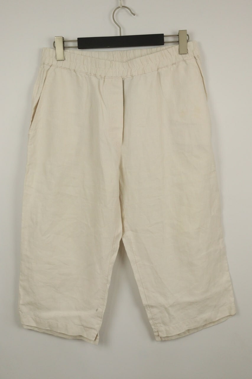 RUNDHOLZ Black label Ivory Cropped Pants Elastic Waist Size  W32 Pull-On