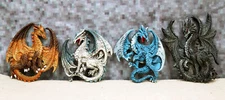 Ruth Thompson Set of 4 Legendary Elemental Dragon Refrigerator Magnets Figurines