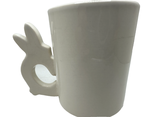 Vintage McCrory Stores Rabbit Bunny Coffee Tea Mug Cup Rabbit Handle Easter - Picture 3 of 6